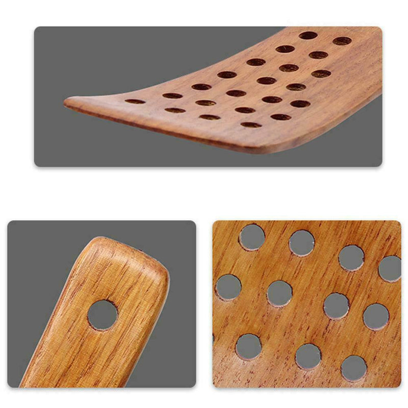 Wooden Wok Shovel cooking Spoon Non Stick Wood Long Kitchen Spatula Rice I6L5