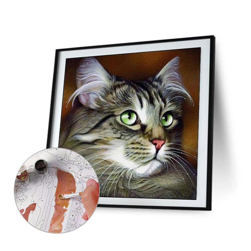 40x40cm Cat Dogs Canvas Painted Oil Paint By Numbers Wall Modern Bedroom Decor