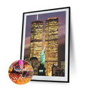 5D Full Round Drill Diamond Painting Kit Liberty Statue Decoration for Adults