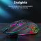 X801 8 Keys Wireless 1600DPI Adjustable Honeycomb Gaming Mouse (Black)
