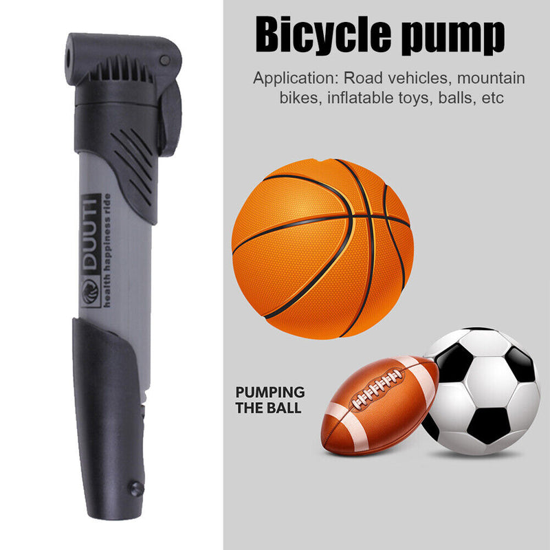DUUTI Cycling Air Tube Pump MTB Bike Basketball Ball Tire Inflator (Grey) Newly