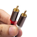 1m 2 RCA to 2 RCA Cable Male to Male Audio Cord for TV Amplifier Soundbox Newly