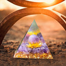 Crystal Orgone Pyramid Healing Reiki Chakra Stones Orgonite Pyramid 6cm (A)