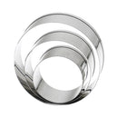 3pcs Stainless Steel Round Cake Mold Kitchen Fondant Cookie Decorating Tool