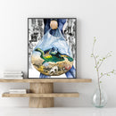 Frameless Sea Turtles Oil Paint By Numbers DIY Kit Handmade Drawing On Canvas