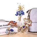 5pcs DIY Full Drill Special Shaped Diamond Painting Elephant Keychain Penda
