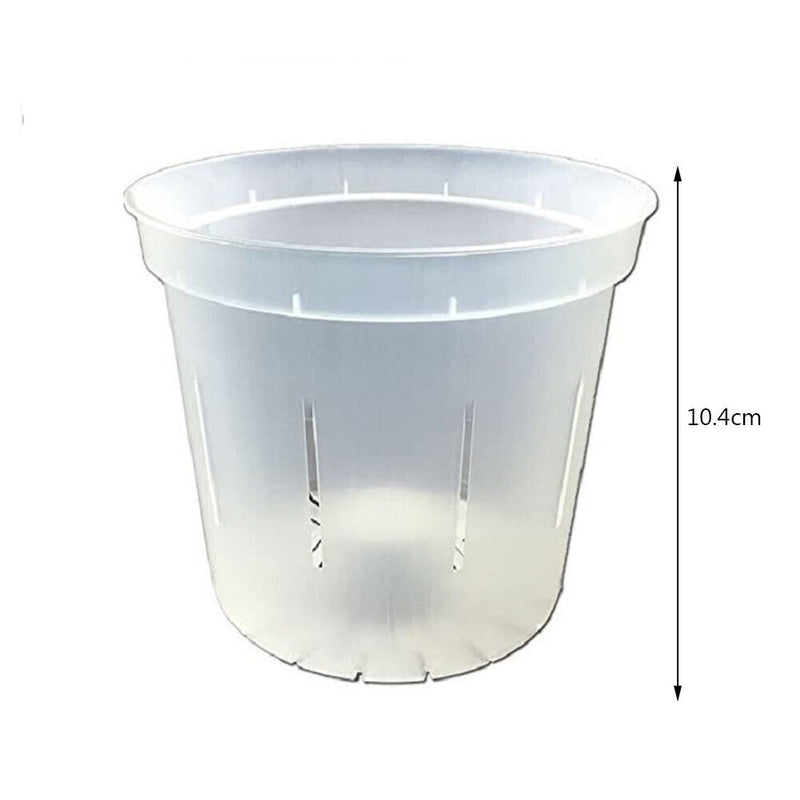 5pcs Orchid Planting Pots Transparent Seedling Garden Flower Pot (no Base) Newly