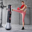 Inflatable Boxing Bag Train Punching Stand Fitness Equipment (Black 1.6m)