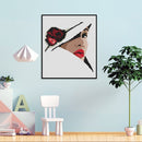 14CT Partial Cross Stitch Charming Lips Stamped DIY Embroidery Kits Handmade Art