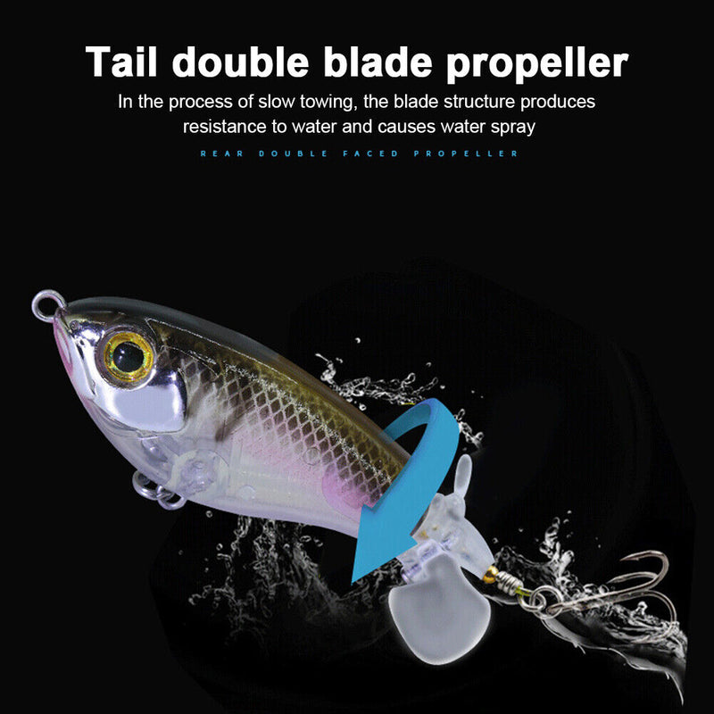 9g 16g Popper Fishing Lure Topwater Floating Double Propeller Tail Hard Baits