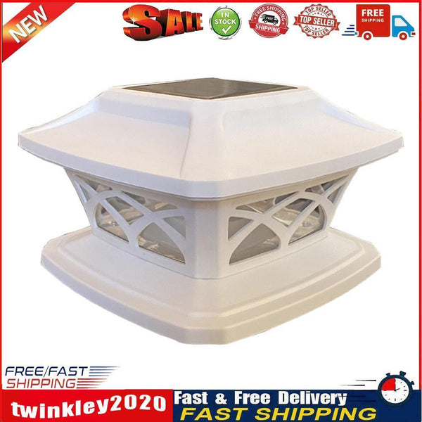 Garden Solar Post Light LED Outdoor Fence Gate Pillar Head Courtyard Lamp Newly