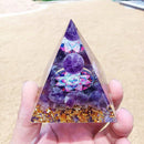 Pyramid Ogan Crystal Energy Tower Nature Reiki Chakra Crushed Stone (D) Newly