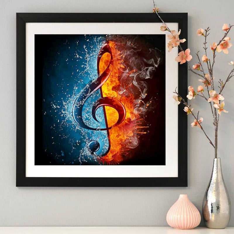 5D DIY Full Drill Diamond Painting Musical Note Embroidery Mosaic Needlework Kit
