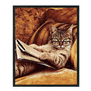 Cat Cross Stitch 11CT Stamped DIY Canvas Embroidery Glasses Kit Home Wall Decor