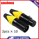 10 Pair XLR 3Pin Male Female DIY Audio Cable Connectors Solder Plug