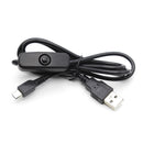 Micro USB Cable Charger Power Supply USB Cord w/ On/Off Switch for Raspberry Pi