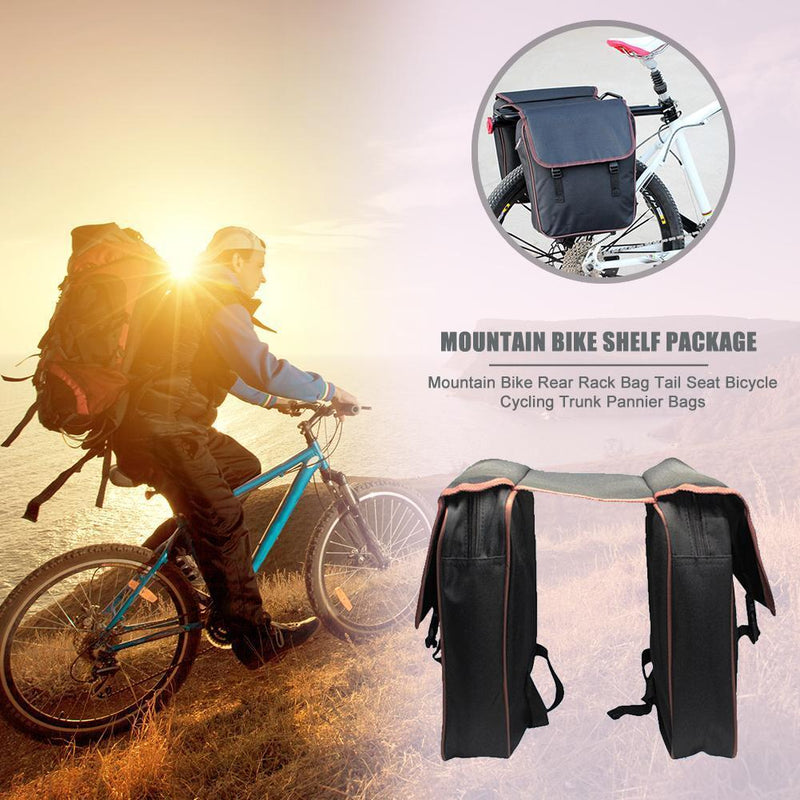 Mountain Bike Trunk Bags Bicycle Double Side Rear Rack Tail Seat Pannier Newly