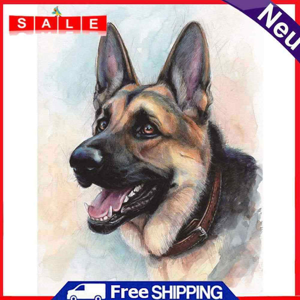 Dog Oil Paint By Numbers Kits DIY Canvas Wall Art Picture Craft Home Decoration