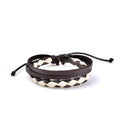 Domybest Multi-Layer Handmade PU Retro Braided Bracelet Jewelry for Men Da