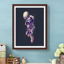 5D DIY Cartoon Astronaut Full Round Diamond Painting Picture Kits Wall Art Craft