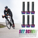 6pcs Stainless Steel MTB Bicycle Stem Screw Road Stem Riser Bolt (M5 Color)