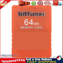 FMCB 1.966 Memory Card for Sony PS2 64MB Free McBoot Console Card (Orange) Newly