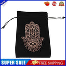 Velvet Tarots Card Bag Drawstring Mini Jewelry Dice Bag (Black Hand of God)