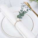 Eucalyptus Napkin Rings Handmade Wooden Beads Napkin Holders Faux Greenery