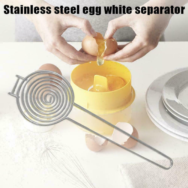 Steel Egg Yolk Separator Divider Cooking Gadget Kitchen Sweet Best L1P2