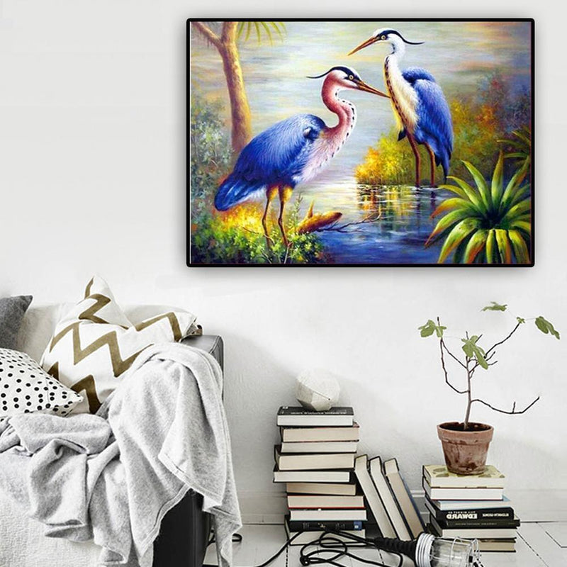Crane 5D DIY Diamond Painting Embroidery Kits Needlework Set Mosaic Art