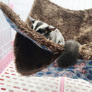 Small Animal Hammocks Double Bunkbed Pet Cage Rabbit (Blue Medium)