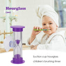 6x3min Hourglasses Children Teeth Brushing Timer with Suction Cup (Orange)
