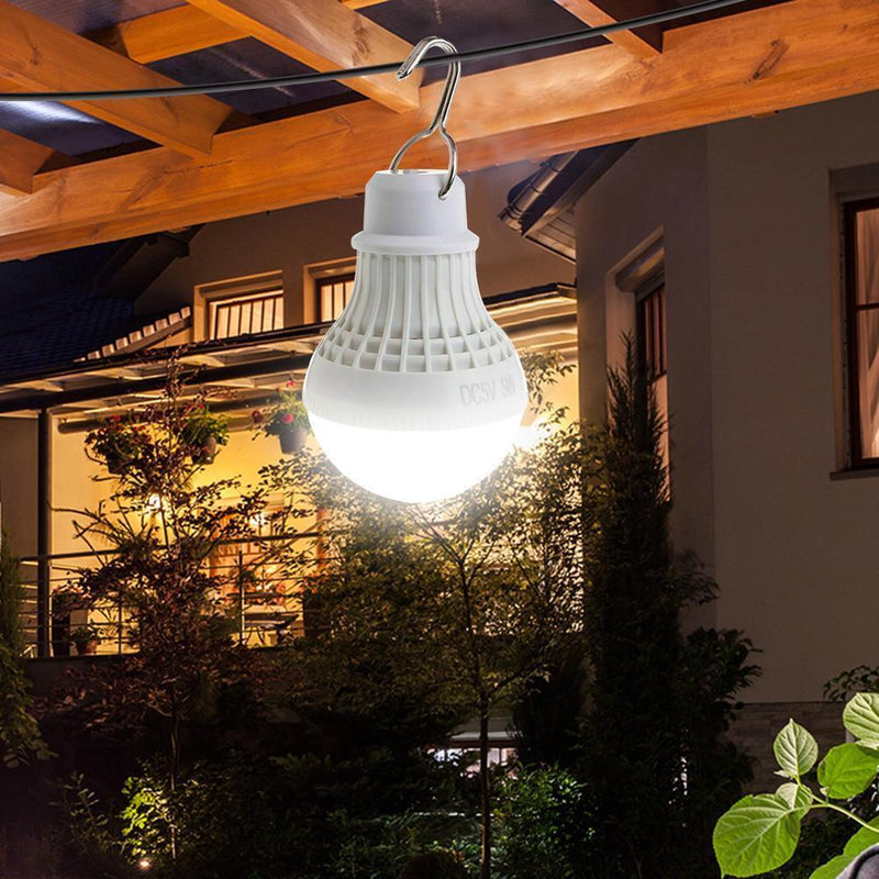 5W LED Camping Bulb Lamp USB Powered Outdoor Hang Emergency Lantern Lamp