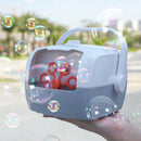 Bubble Gun Toys Charging Cartoon Suitcase Toys for Summer Parties (Ash) Newly