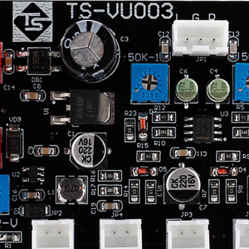 Stereo Audio Digital VU Meter Driver Board Adjustable DB Level Amplifier Mo