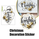 Christmas Window Stickers Merry Christmas Decorations For Home Xmas Wall Decor~