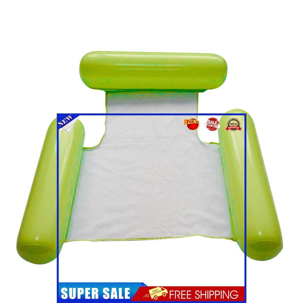 Water Inflatable Floating Net Chair/Swimming Pipes Net Pocket (Grass Green)