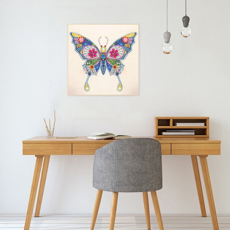 5D DIY Partial Special Shaped Diamond Painting Butterfly Poster Kit (UP267)