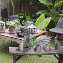 Gothic Dragon Statues Fantasy Animal Dragon Figures Garden Decor (White) Newly