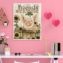 Frameless Sunflower Pig Oil Paint By Numbers Kit DIY Handmade Drawing On Canvas