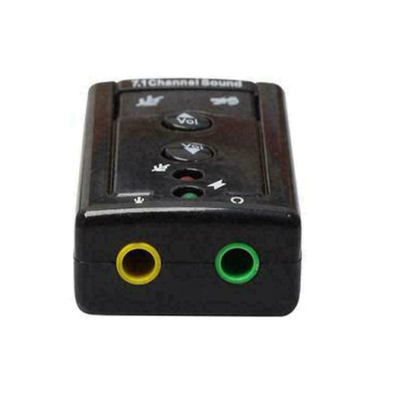 USB PC Laptop To Mic Speaker Headphone 7.1 Channel Audio Adapter Card Sound E1G9