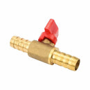 3/8" Hose ID Brass Hose Barb 2 Way Switch Shut Off Ball Valve Pipe Fitting