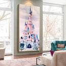 Rainbow Castle Oil Paint By Numbers Kit Canvas DIY Picture Hand Painted Wall Art