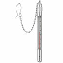 Stream Water Temperature Stainless Steel Fishing Thermometer with Carabiner