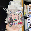 Cartoon Water Cup Stickers Cute Bear Rabbit Refrigerator Notebook Decals Gifts