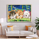 Dog 5D DIY Full Round Drill Diamond Painting Rhinestone Picture Kits Wall Decor