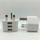 UK Mains Charging Wall Charger USB Receiver Adapters 3 Pin Plug Charger Adapter