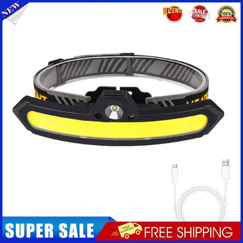 Sensor Headlamp COB XPE Outdoor Camping Emergency Torch (with Battery)