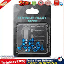12x M5x10mm Disk Brake Rotor Bolts Mountain Bike T25 Brake Screws (Blue) Newly