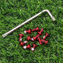 12pcs T25 M5 Bicycle Disc Brake Rotor Torx Bolts Bike Fix Screws (Red) Newly
